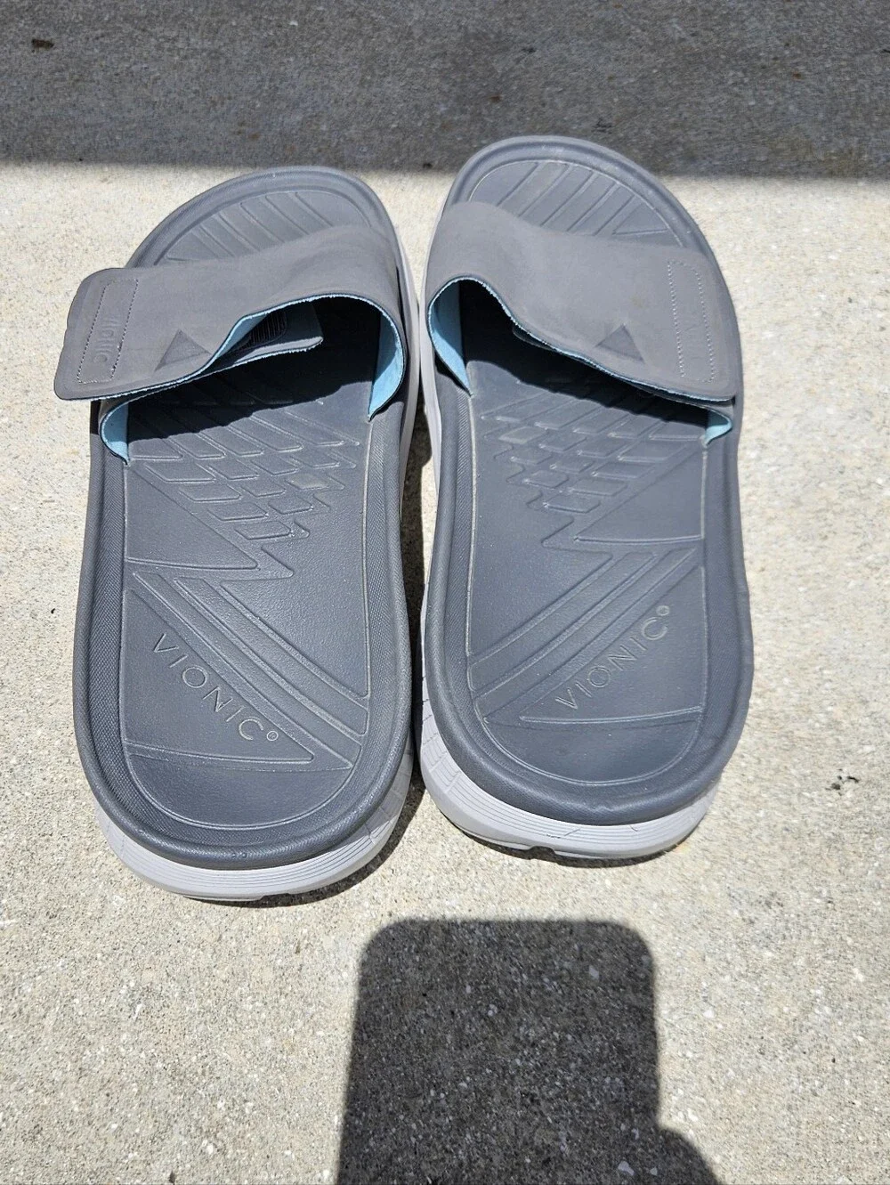 VIONIC Adjustable Unisex Recovery Slide Sandals Rejuvenate Women Sz 12 Mens 10.5